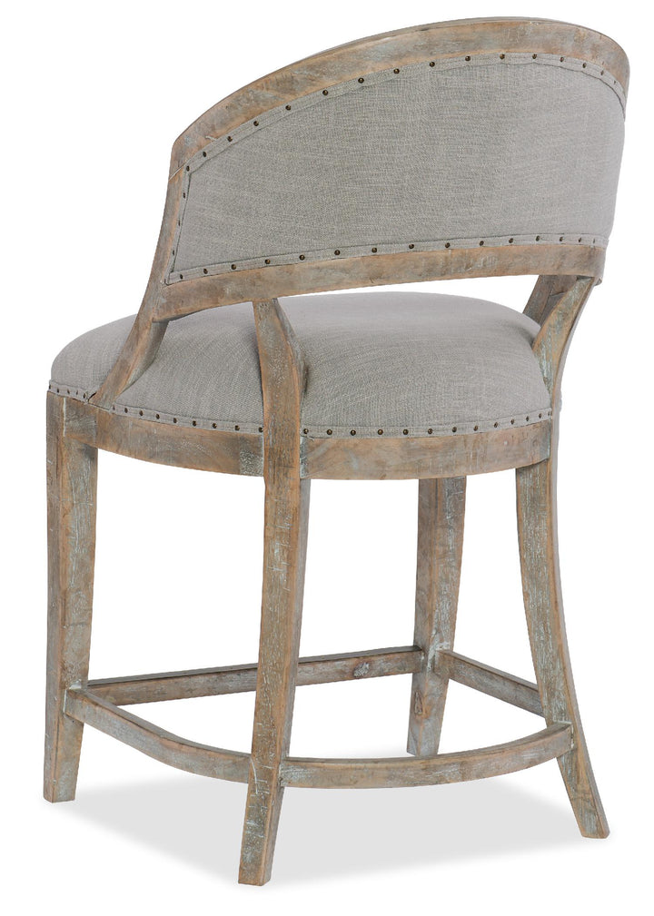 American Home Furniture | Hooker Furniture - Boheme Garnier Barrel Back Counter Stool - Set of 2