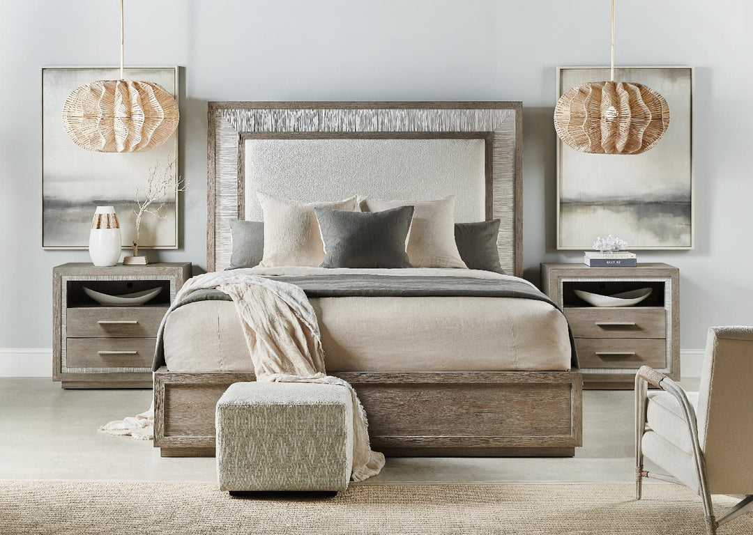 American Home Furniture | Hooker Furniture - Serenity Rookery Upholstered Panel Bed