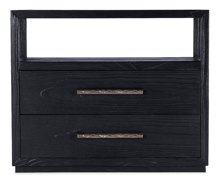 American Home Furniture | Hooker Furniture - Linville Falls Shou Sugi Ban Two Drawer Nightstand