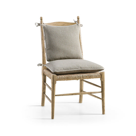 Jonathan Charles Timeless Doppler Ladderback Side Chair in Stripped Brown Chestnut - Set Of 2 DINING CHAIRS