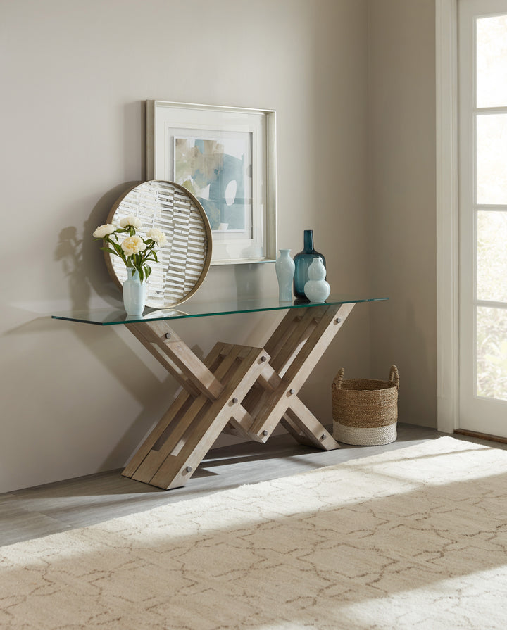 American Home Furniture | Hooker Furniture - Affinity Glass Top Accent Console