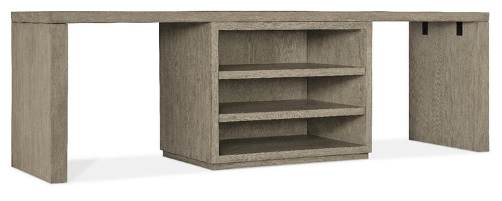 American Home Furniture | Hooker Furniture - Linville Falls 96" Desk with Centered Open Desk Cabinet