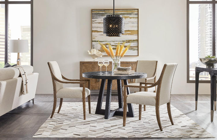 American Home Furniture | Hooker Furniture - Chapman Shou Sugi Ban Petite Round Dining Table