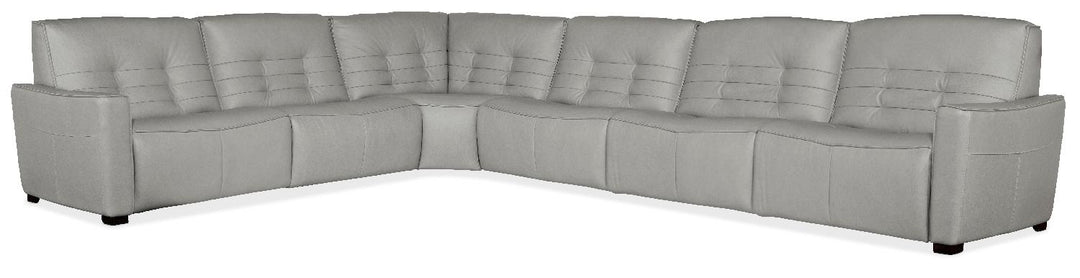 American Home Furniture | Hooker Furniture - Reaux 6-Piece Power Recline Sectional with3 Power Recliners
