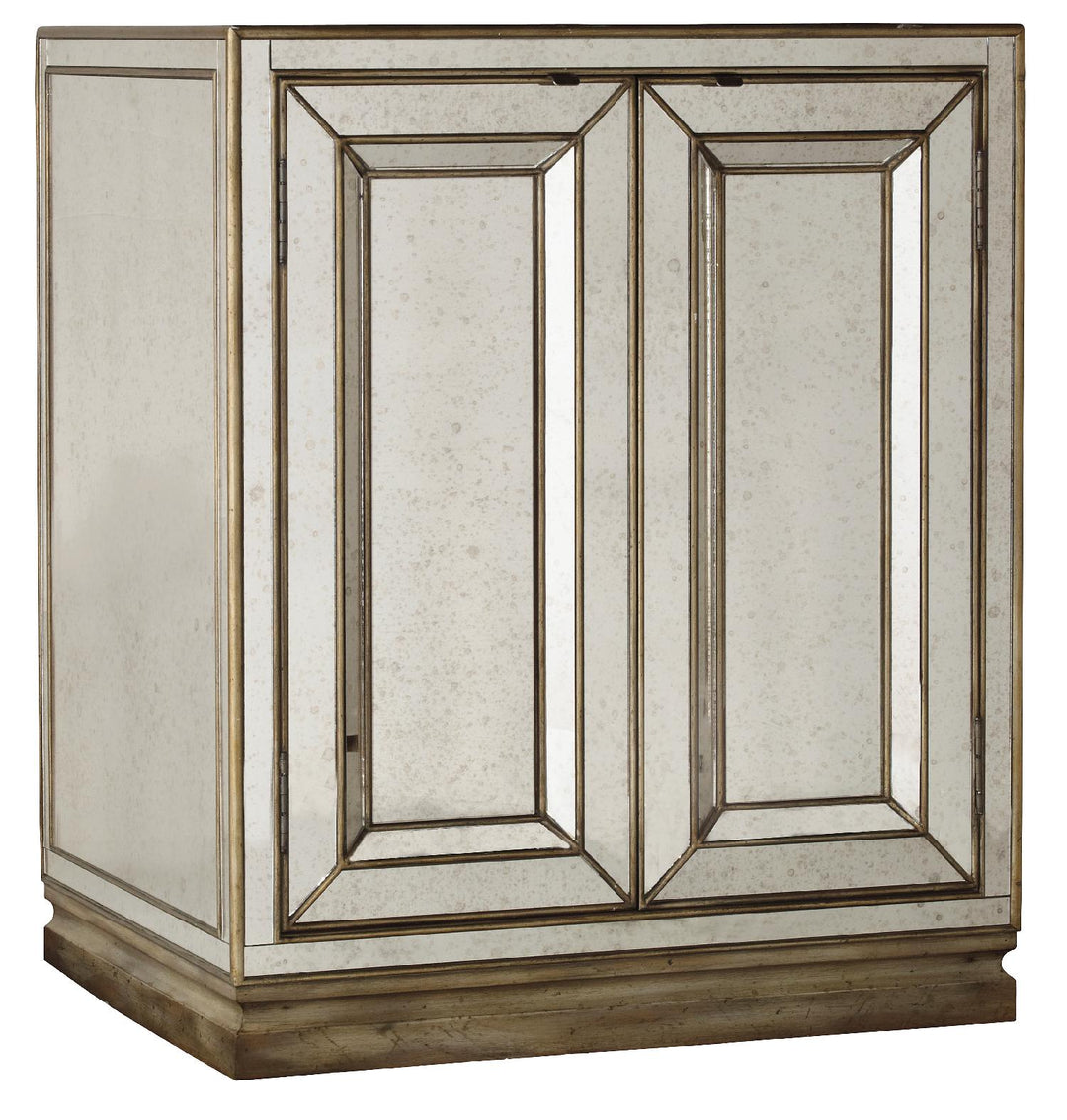 American Home Furniture | Hooker Furniture - Sanctuary Two-Door Mirrored Nightstand - Visage