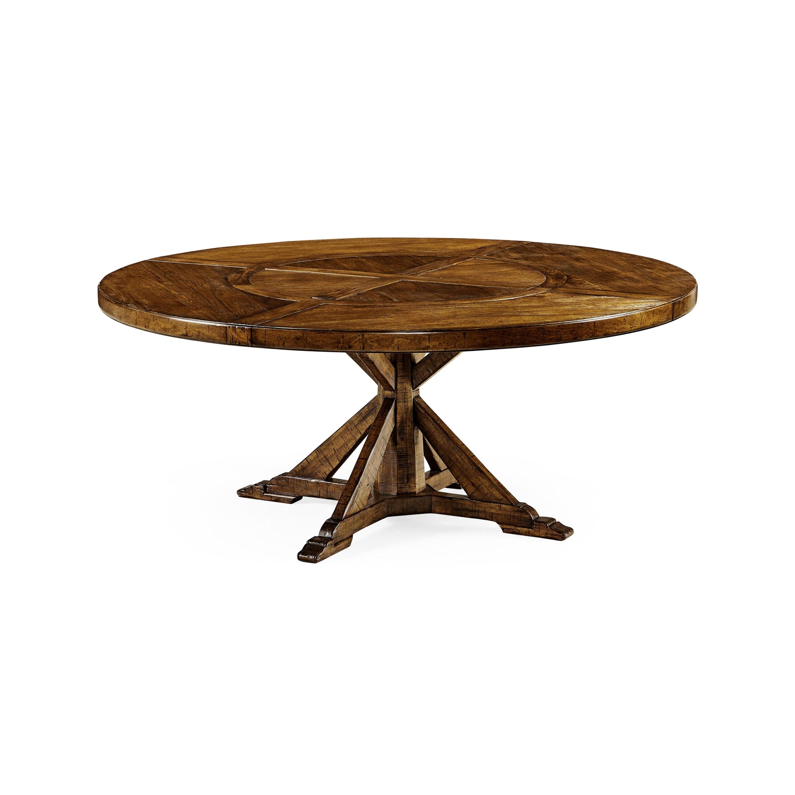 Jonathan Charles Casual Accents Country Walnut Round Dining Table 72" DINING TABLES