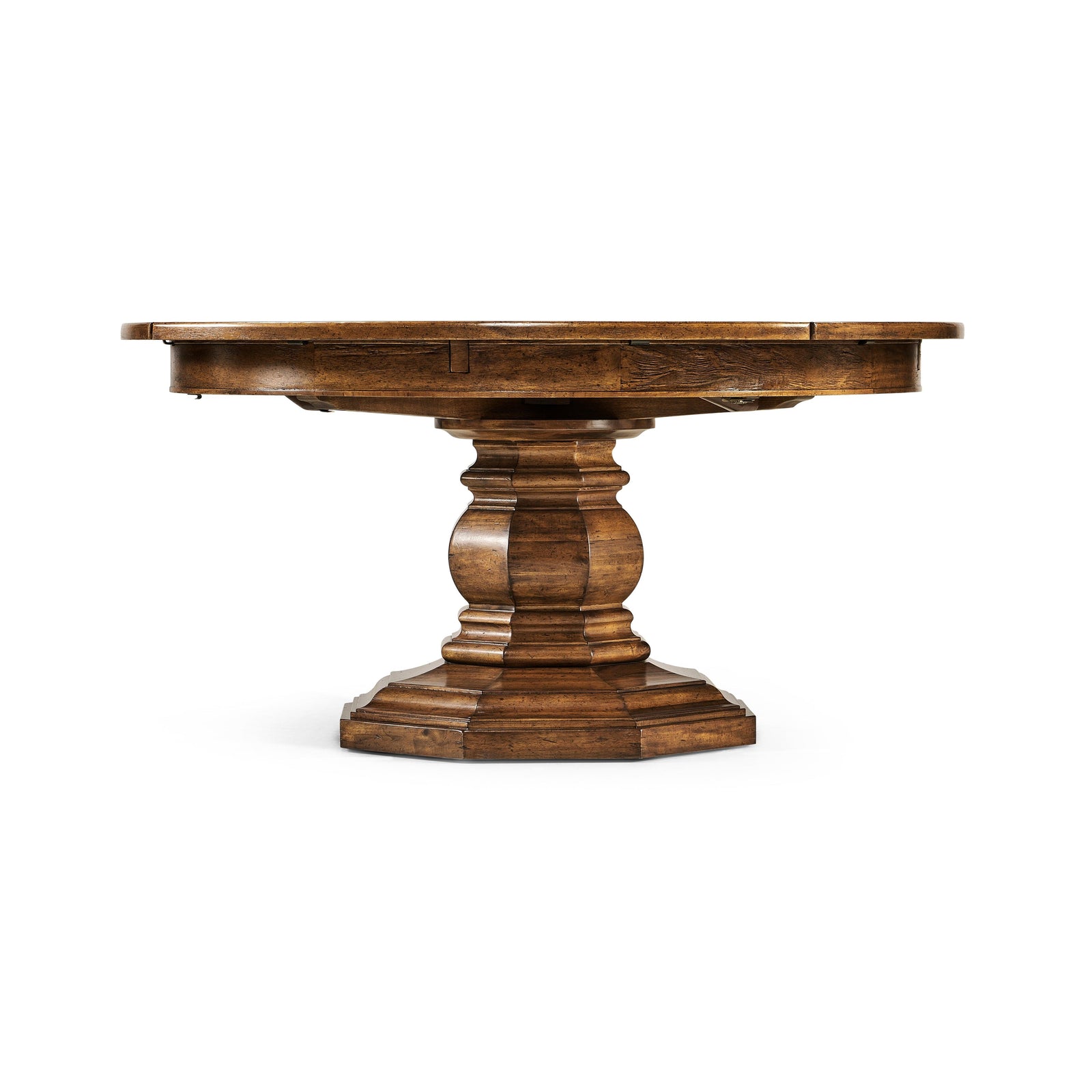 Jonathan Charles Casual Accents Country Walnut Round Extendable Dining Table 59" DINING TABLES