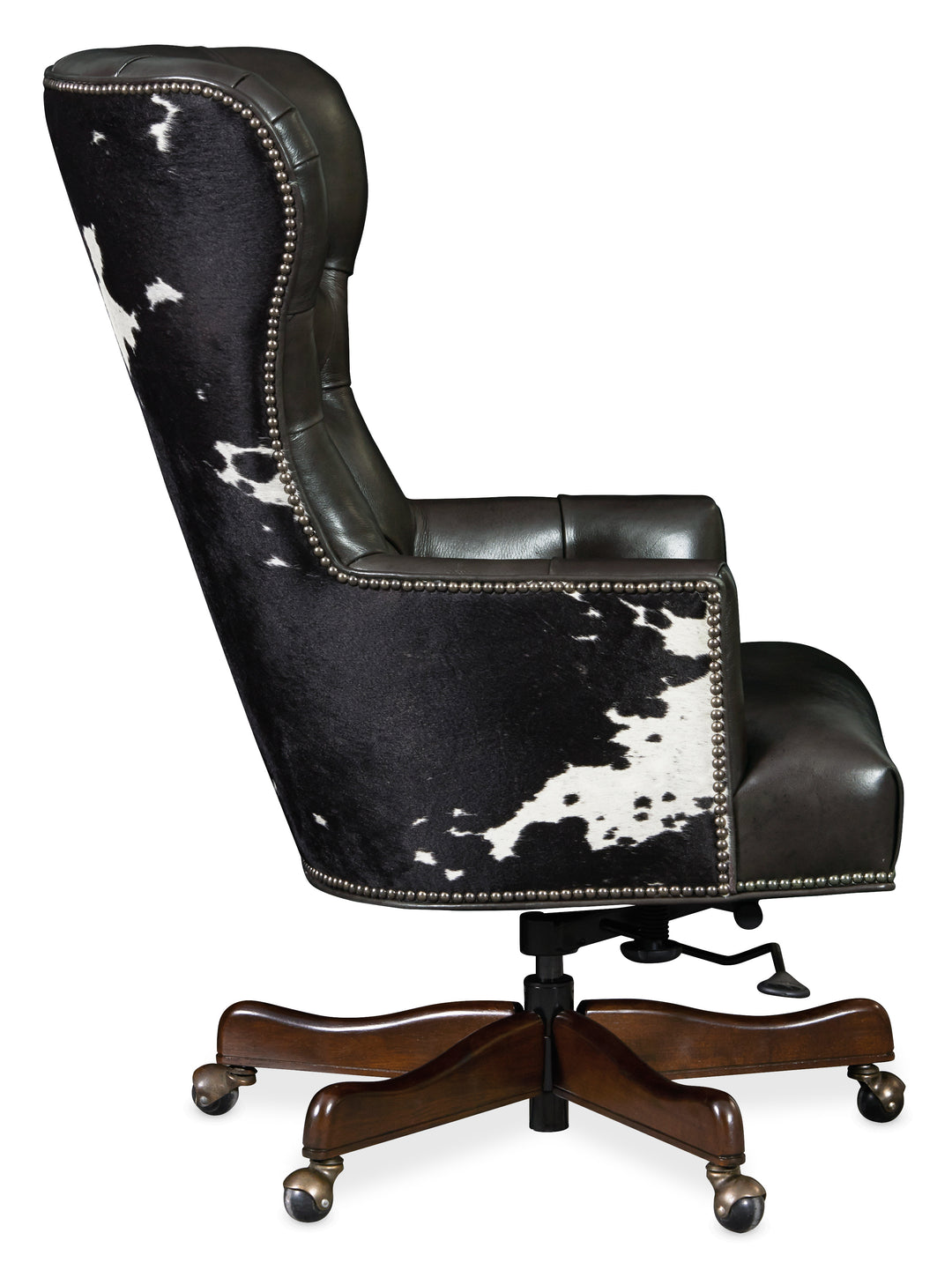 American Home Furniture | Hooker Furniture - Katherine Executive Swivel Tilt Chair with Black & White HOH