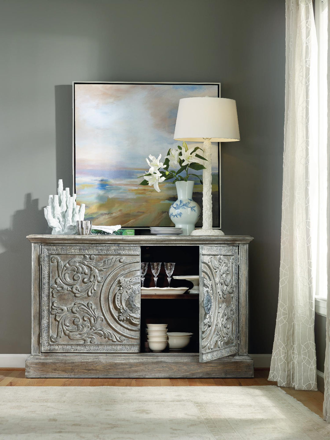 American Home Furniture | Hooker Furniture - Melange Two Door Accent Console