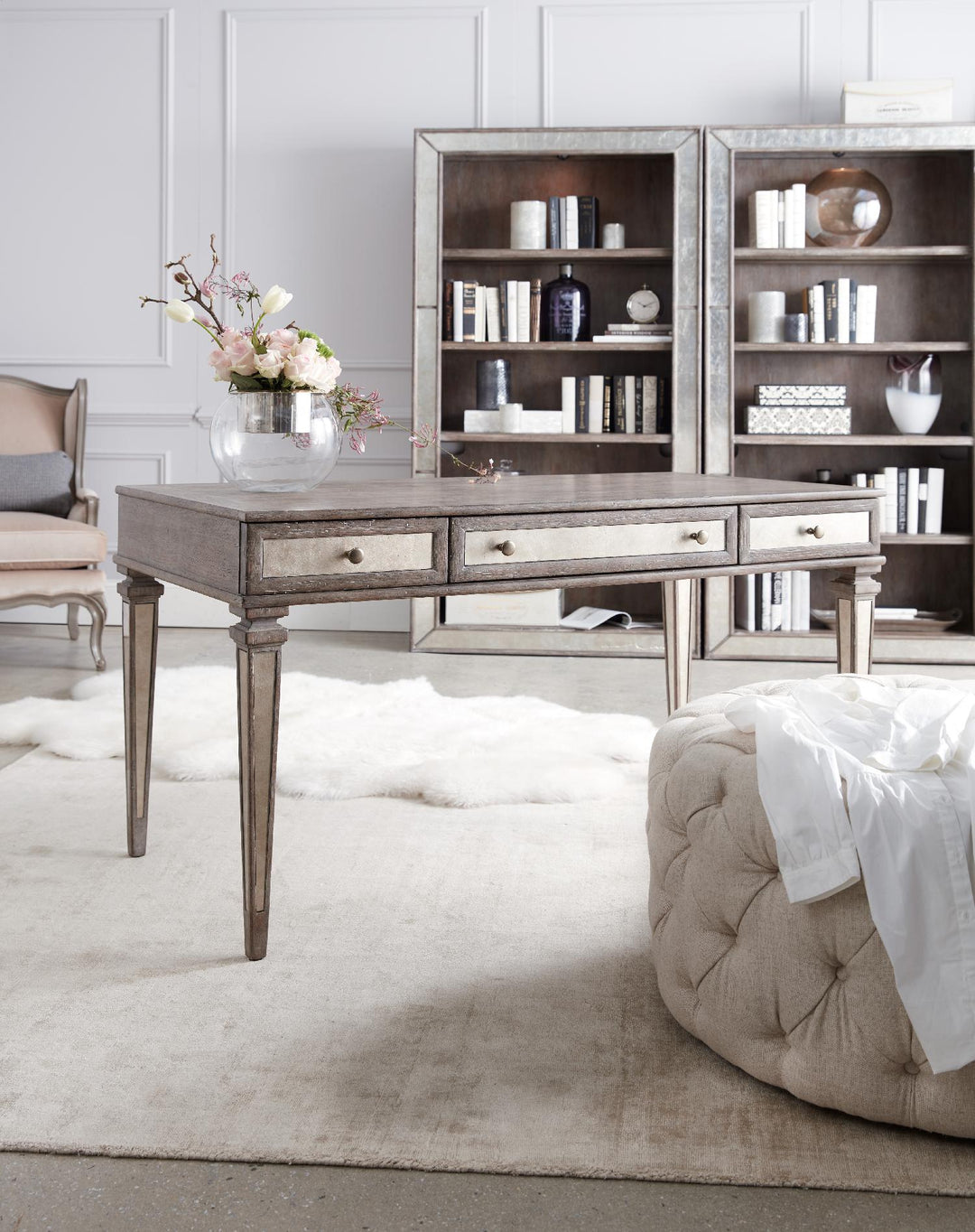 American Home Furniture | Hooker Furniture - Rustic Glam Leg Desk