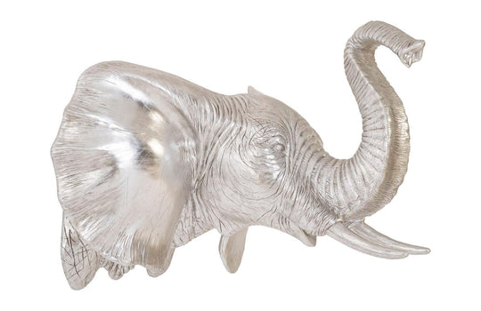 Phillips Collection Elephant Wall Art, Resin, Silver Leaf WALL ACCENTS