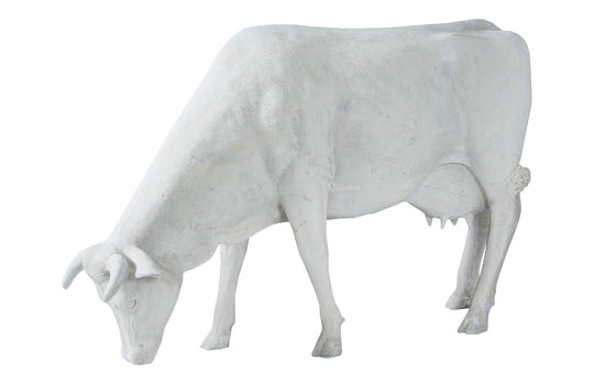 Phillips Collection Life Size Cow, Grazing, Off White DECORATIVE OBJECTS