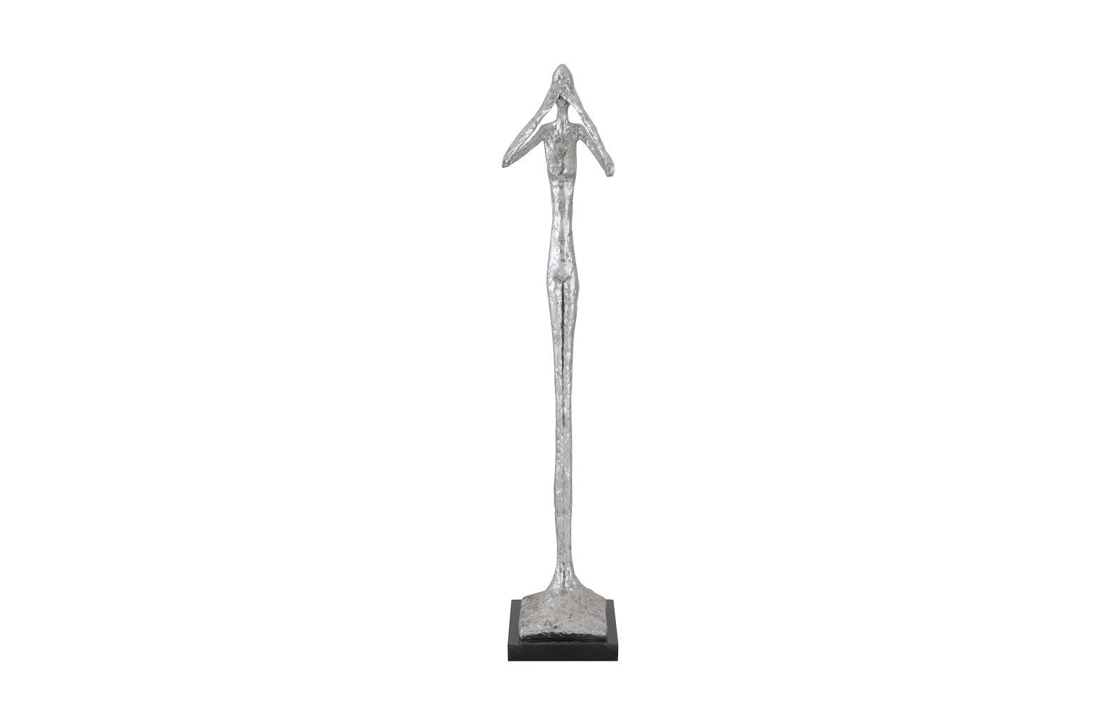 Phillips Collection See No Evil Slender Sculpture, Small, Resin, Silver Leaf DECORATIVE OBJECTS