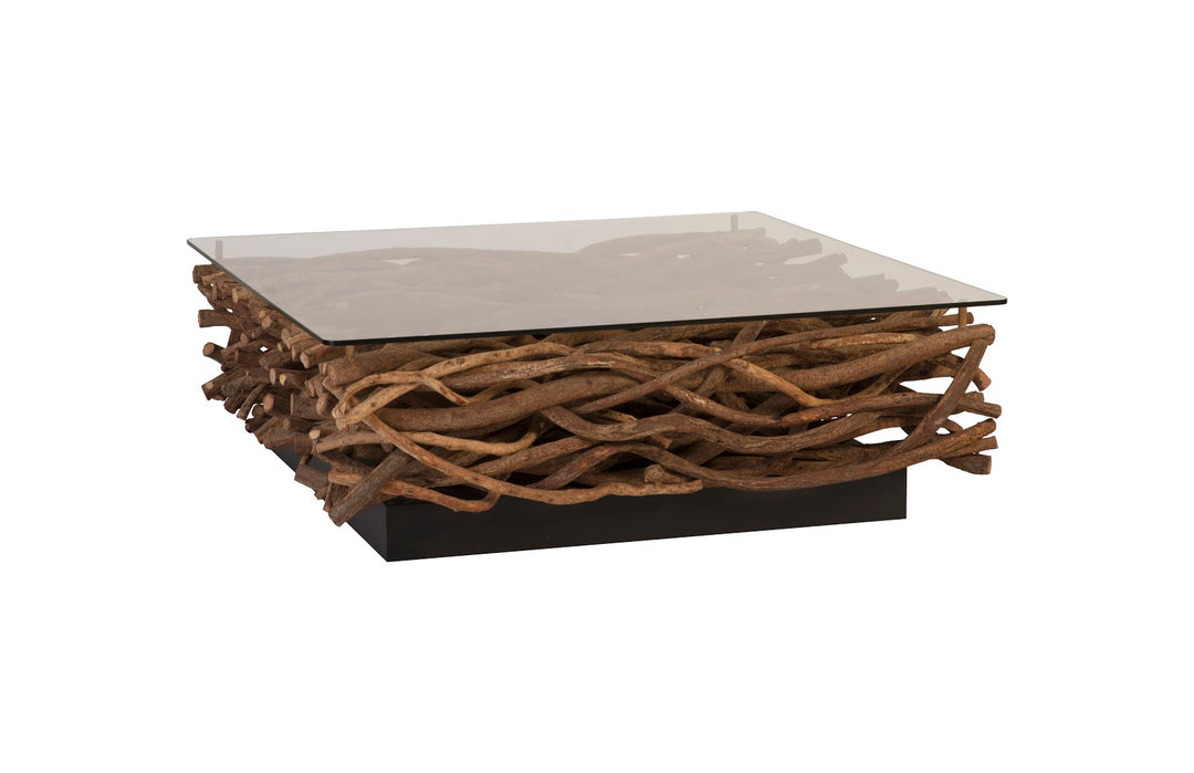 Vine Coffee Table, with Glass - Phillips Collection - AmericanHomeFurniture