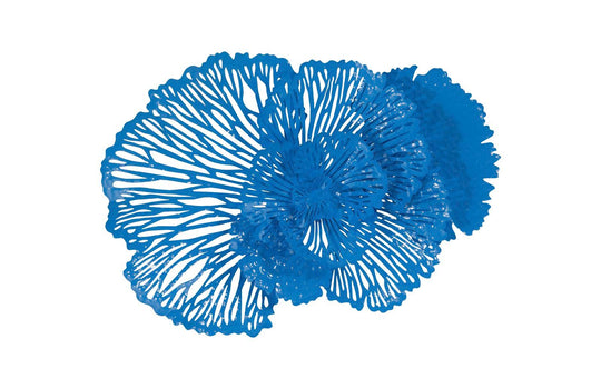 Phillips Collection Flower Wall Art, Medium, Blue, Metal WALL ACCENTS
