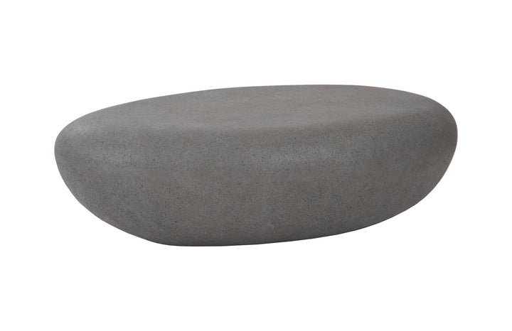 River Stone Coffee Table, Charcoal Stone, Large - Phillips Collection - AmericanHomeFurniture