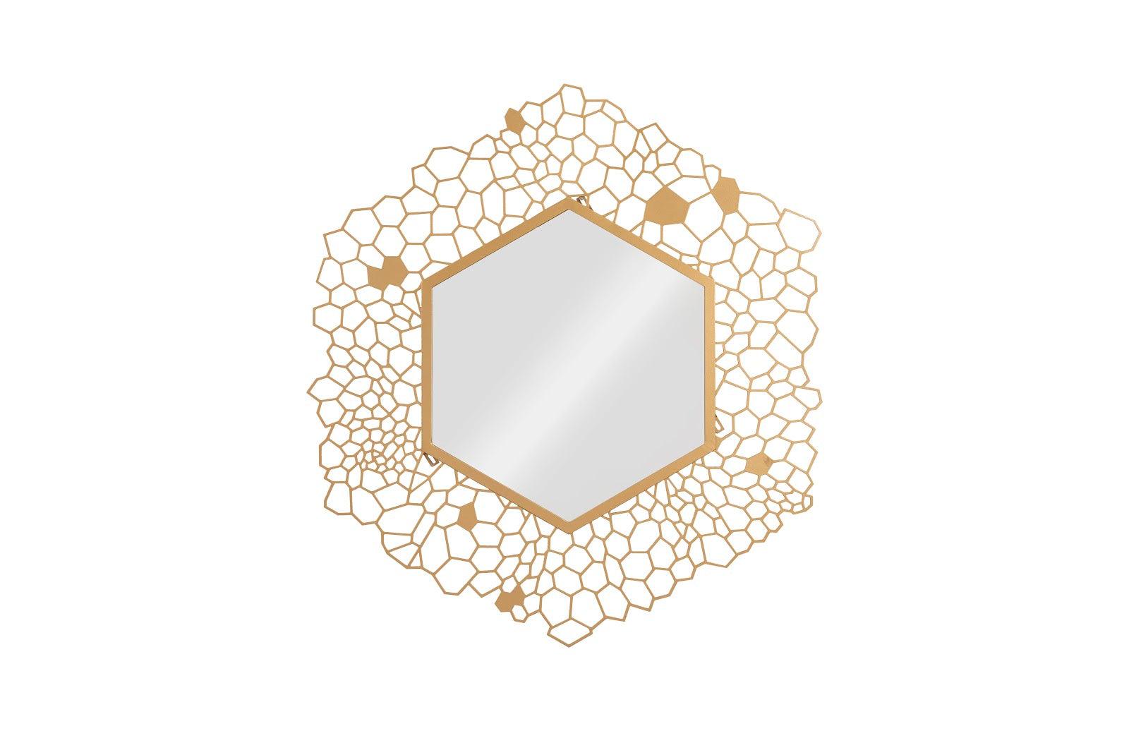 Phillips Collection Hexagon Honeycomb Mirror Brass WALL MIRRORS