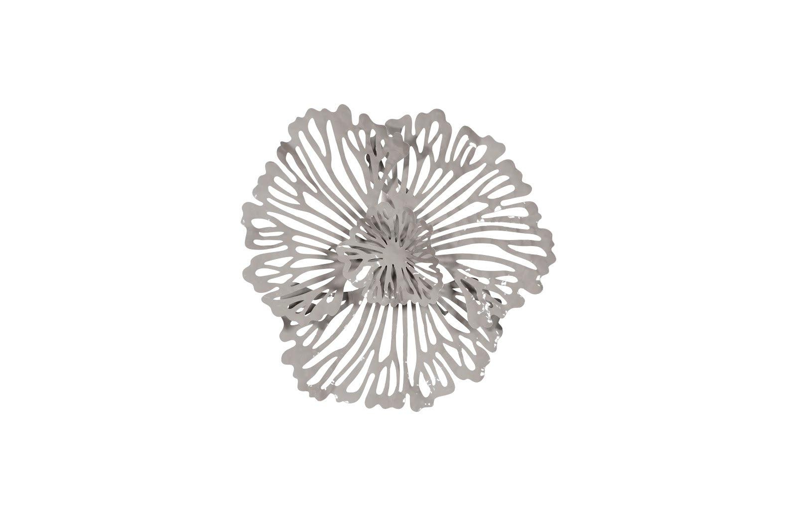 Phillips Collection Flower Wall Art, Extra Small, Gray, Metal WALL ACCENTS