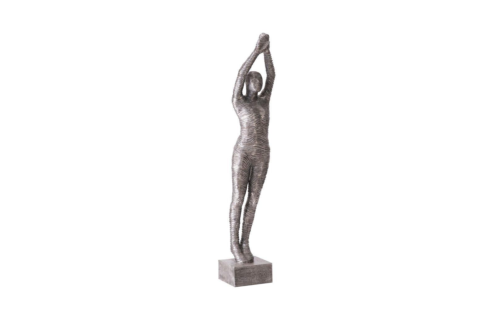 Phillips Collection Standing Diving Sculpture, Black/Silver, Aluminum DECORATIVE OBJECTS