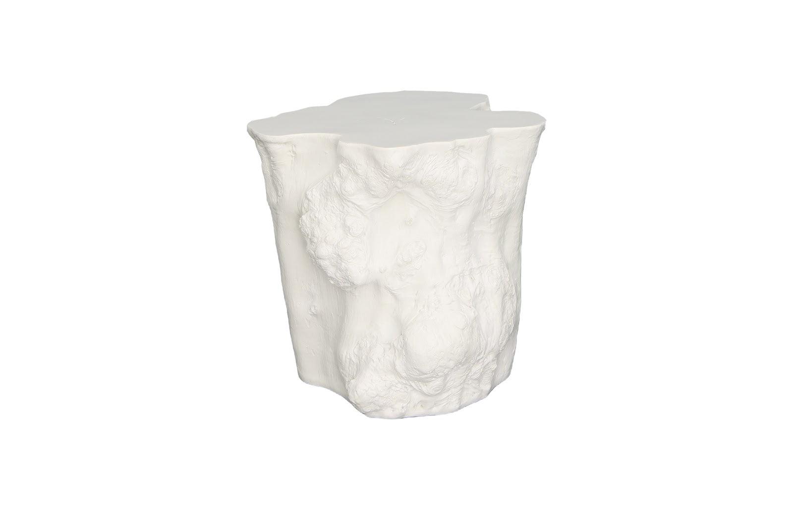 Phillips Collection Log Side Table, Gel Coat White ACCENT TABLES