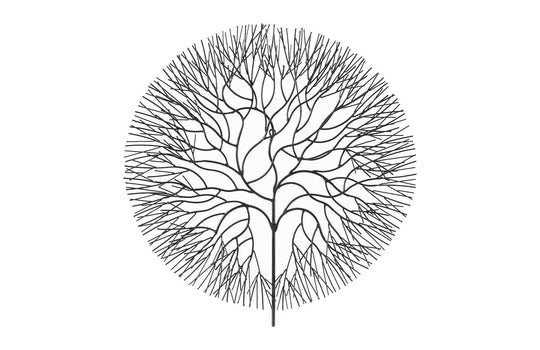 Phillips Collection Wire Tree Wall Art, Large, Circle, Metal, Black WALL ACCENTS