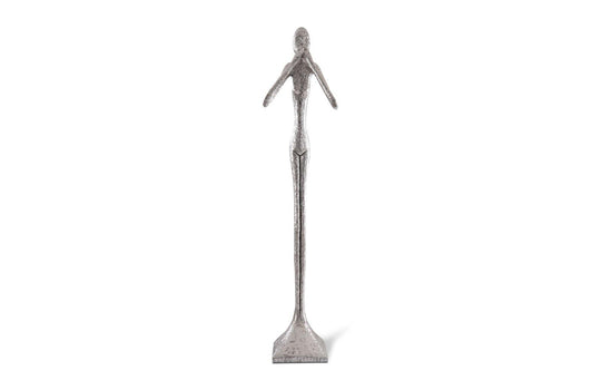 Phillips Collection Speak No Evil Slender Sculpture, Large, Resin, Silver Leaf DECORATIVE OBJECTS