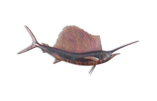 Phillips Collection Sail Fish Wall Sculpture, Resin, Copper Patina Finish WALL ACCENTS