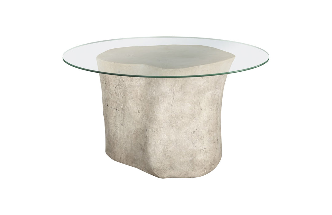 Log Dining Table, 60" Glass Top, Roman Stone - Phillips Collection - AmericanHomeFurniture