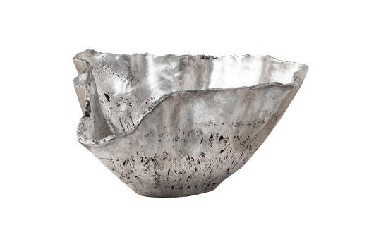 Phillips Collection Cast Onyx Bowl, Silver Leaf, Large DECORATIVE TRAYS, PLATES, + BOWLS