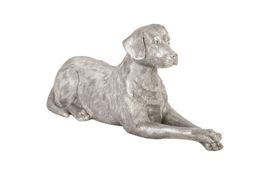 Phillips Collection Labrador, Laying, Silver Leaf DECORATIVE OBJECTS