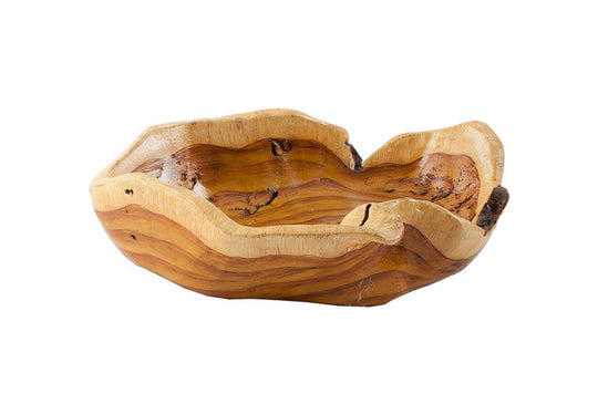 Phillips Collection Burled Bowl, Faux Wood DECORATIVE TRAYS, PLATES, + BOWLS