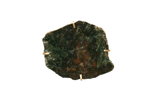 Phillips Collection Gem Wall Tile in Brass Setting, Glacier Charcoal WALL ACCENTS