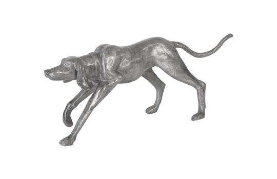Phillips Collection Walking Dog Sculpture, Black/Silver, Aluminum DECORATIVE OBJECTS