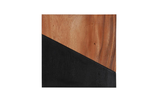 Phillips Collection Left Geometry Wood Wall Tiles, Chamcha Wood, Natural, Black WALL ART