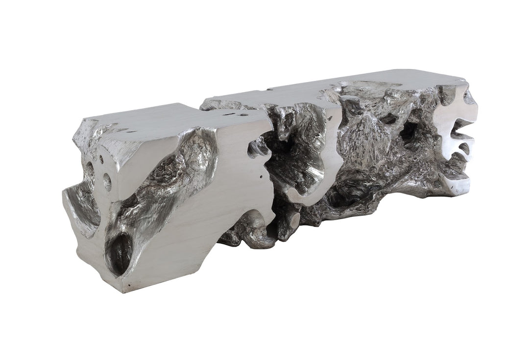 Freeform Bench, Silver Leaf - Phillips Collection - AmericanHomeFurniture