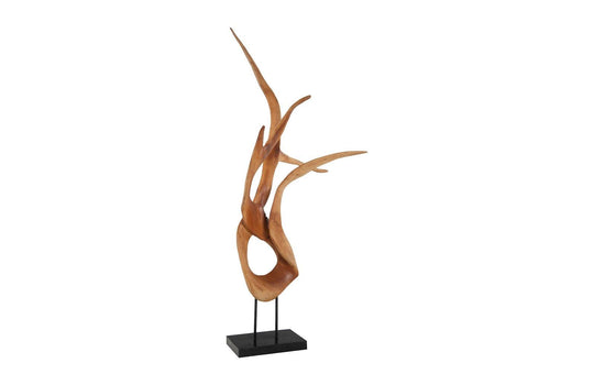Phillips Collection Mahogany Wood Sculpture, Table Top, Size, Shape, Styles Vary DECORATIVE OBJECTS