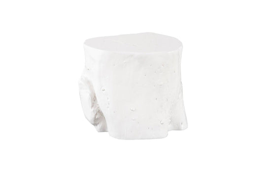 Phillips Collection Log Stool, Gel Coat White, LG OTTOMANS, POUFS, + STOOLS