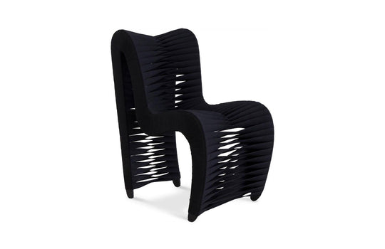 Phillips Collection Seat Belt Dining Chair, Black/Black - Set of 2 DINING CHAIRS