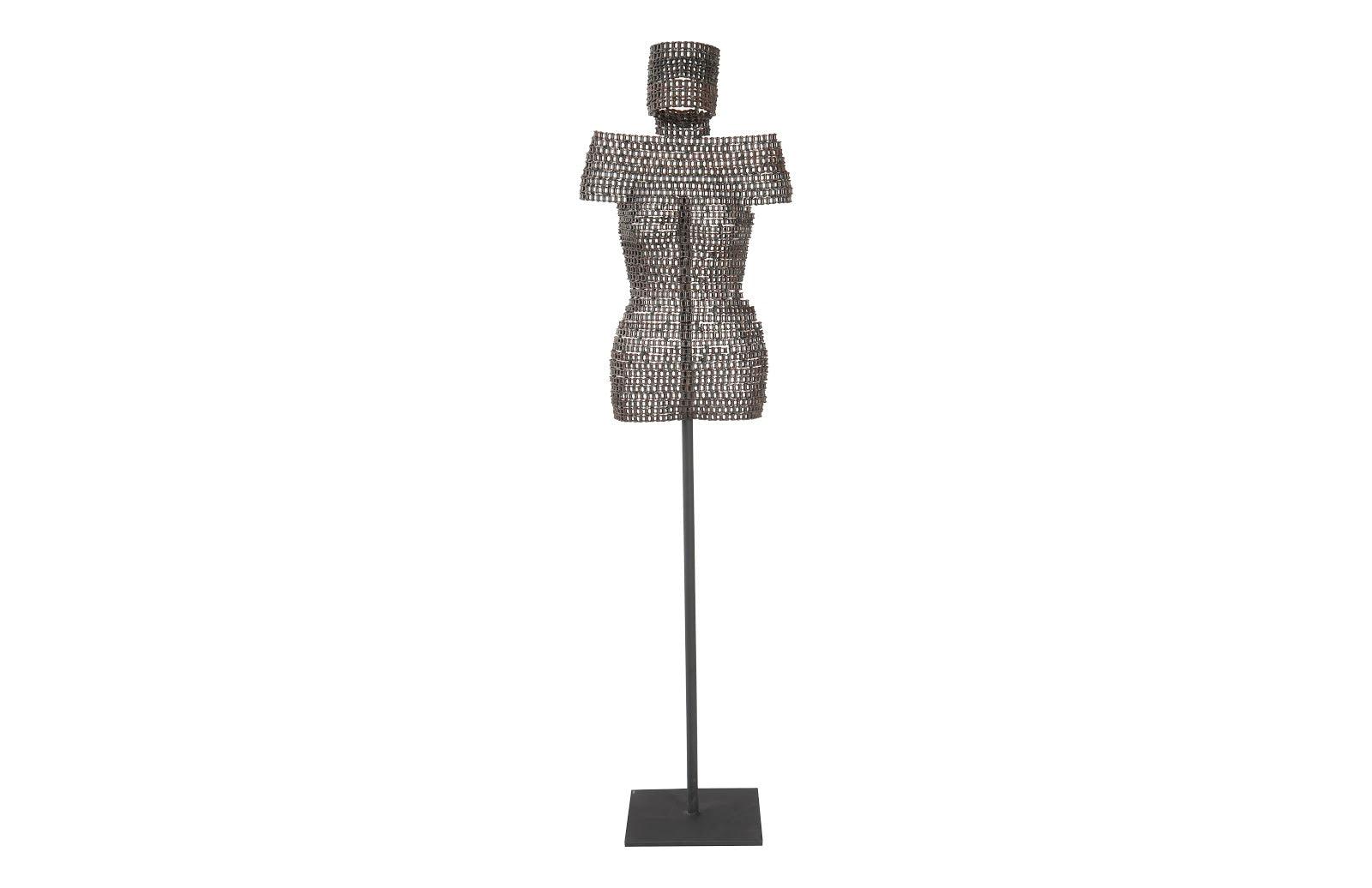 Phillips Collection Chain Bust Sculpture on Stand DECORATIVE OBJECTS