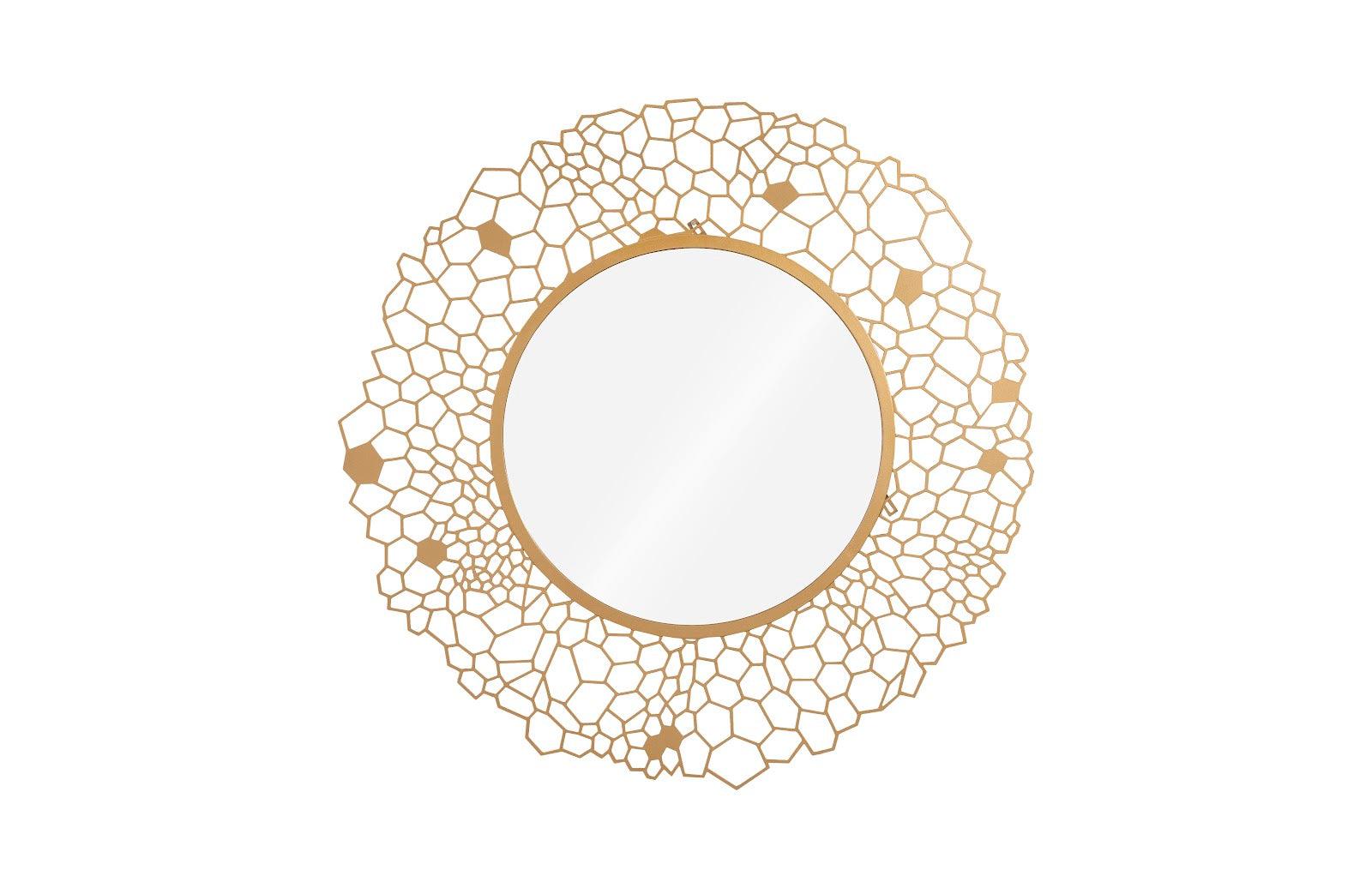 Phillips Collection Round Honeycomb Mirror Brass WALL MIRRORS