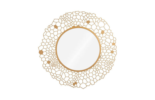 Phillips Collection Round Honeycomb Mirror Brass WALL MIRRORS