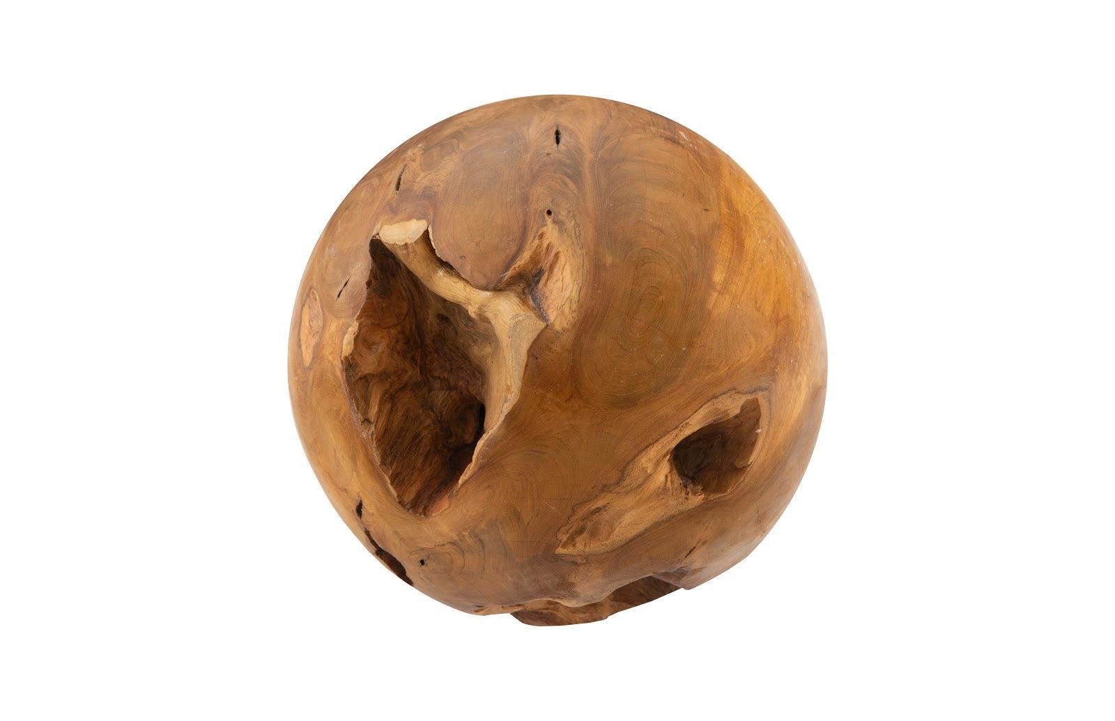 Teak Wood Ball, Small - Thumbnail 2