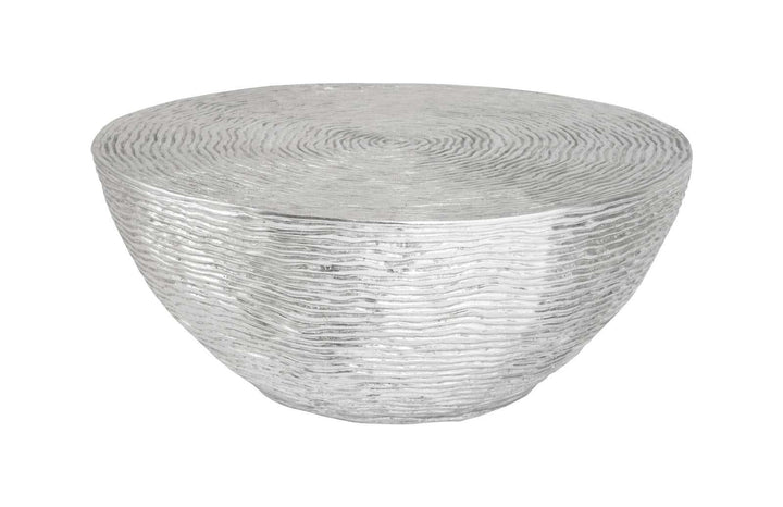 Ripple Coffee Table, Resin, Silver Leaf with Antiquing - Phillips Collection - AmericanHomeFurniture