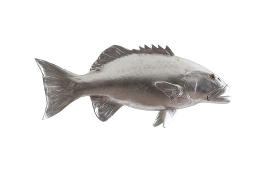 Phillips Collection Coral Trout Fish Wall Sculpture, Resin, Silver Leaf WALL ACCENTS