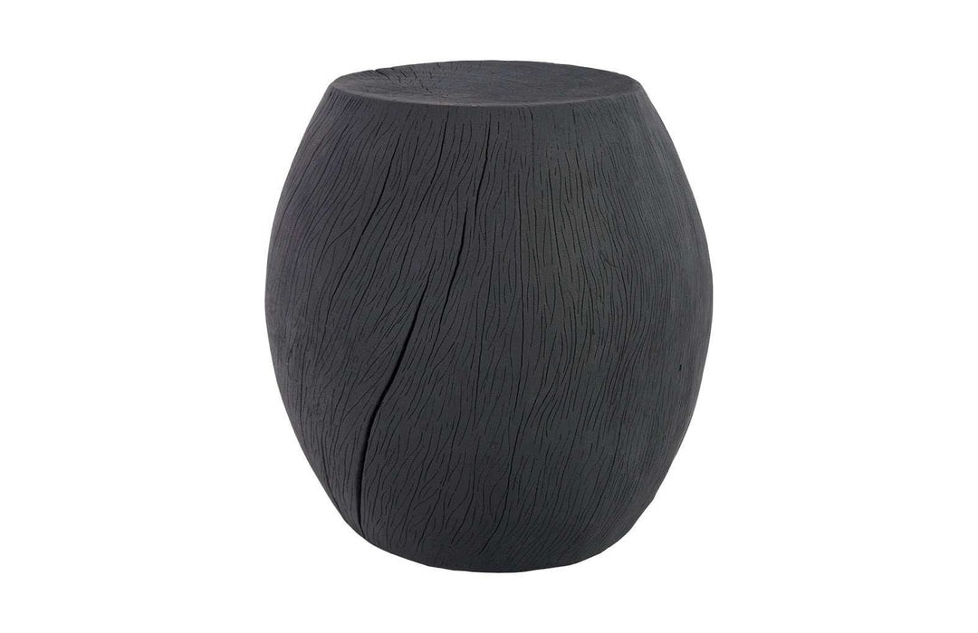Drum Stool, Resin, Charred - Phillips Collection - AmericanHomeFurniture