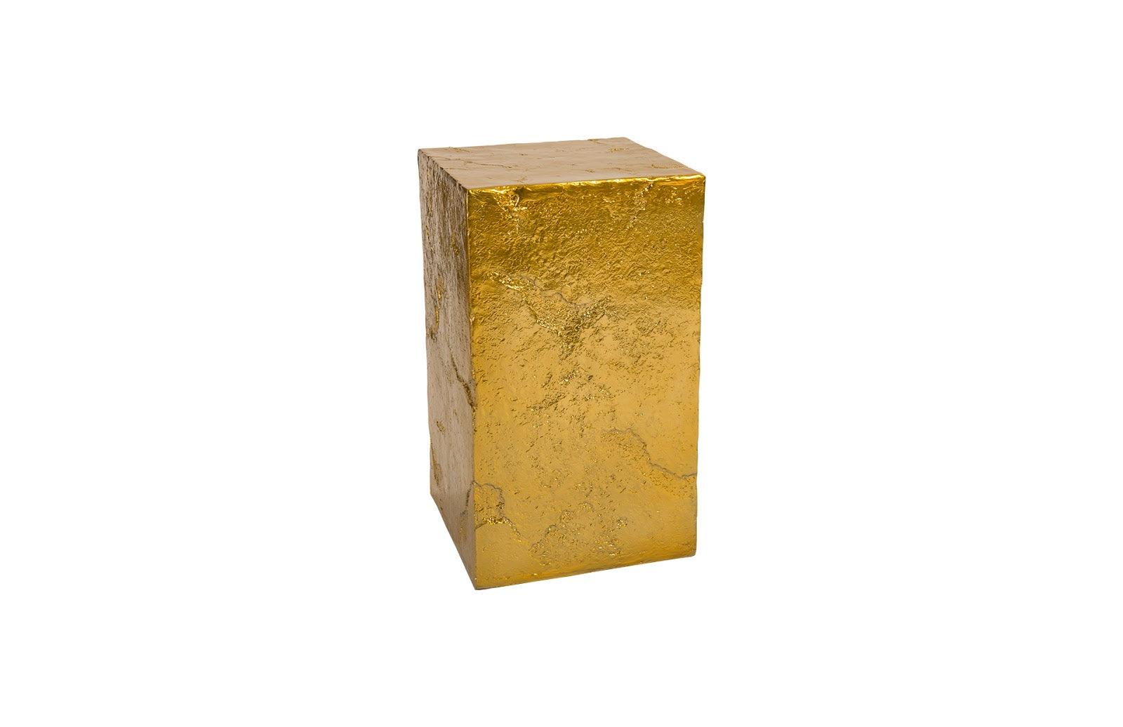 Phillips Collection Slate Pedestal, Medium, Liquid Gold ACCENT TABLES