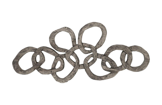 Phillips Collection Chain Wall art, Chamcha Wood, Gray Stone Finish WALL ACCENTS