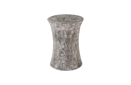 Phillips Collection Drum Stool, Mango Wood, Gray Stone OTTOMANS, POUFS, + STOOLS