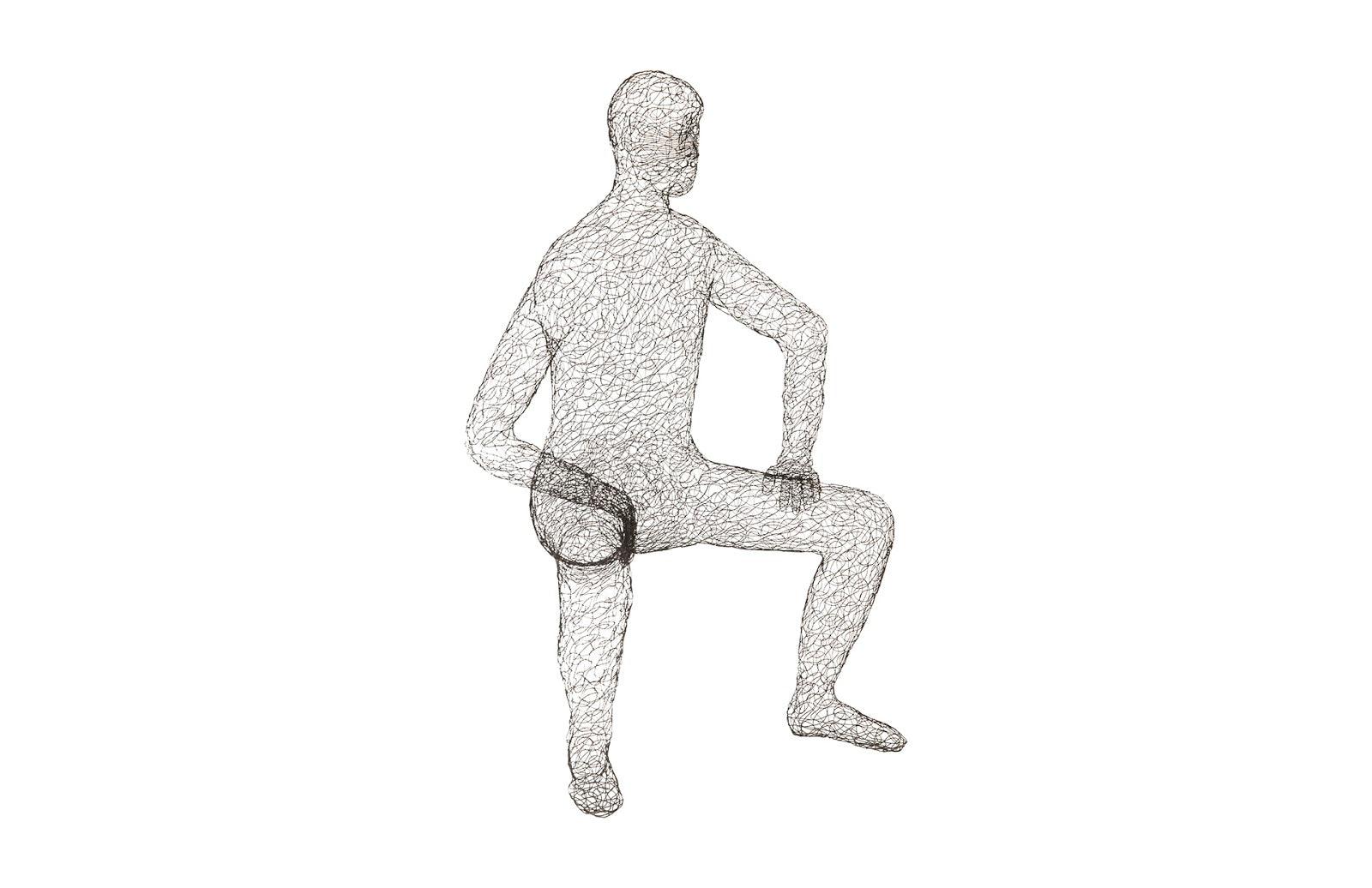 Phillips Collection Crazy Wire Lounging Male DECORATIVE OBJECTS