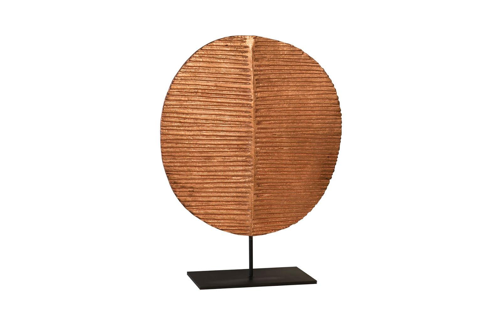 Phillips Collection Carved Round Leaf on Metal Stand, LG DECORATIVE OBJECTS